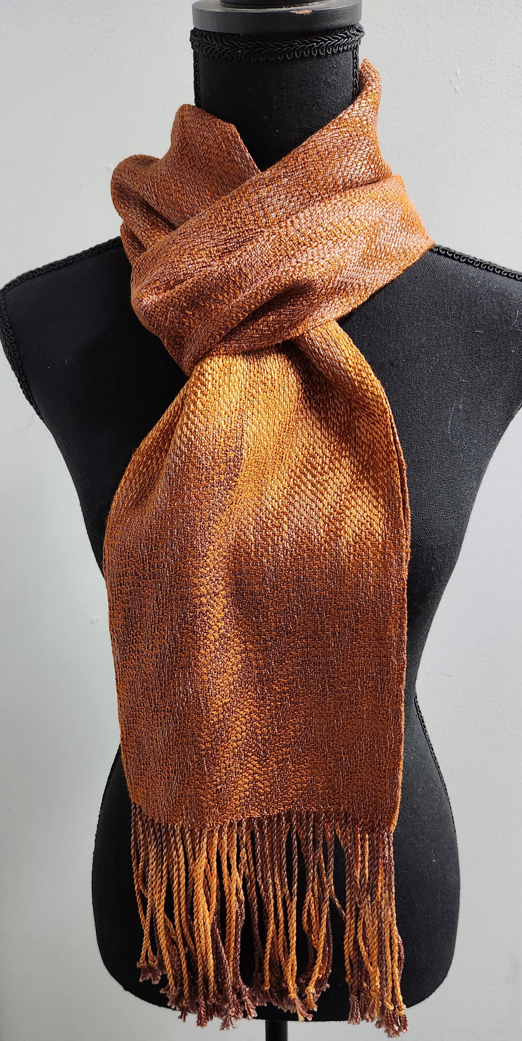 Handwoven Cotton and Tencel Scarf