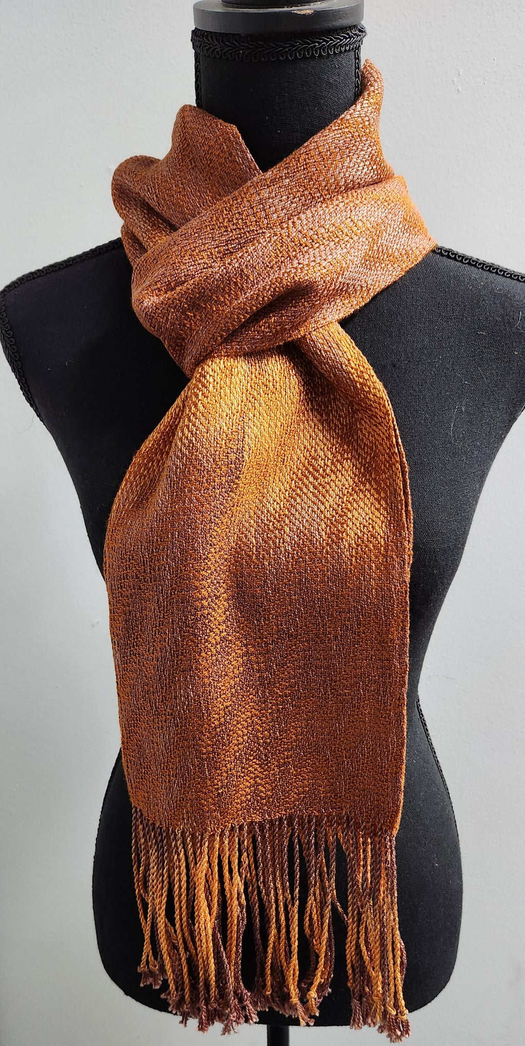 Handwoven Cotton and Tencel Scarf